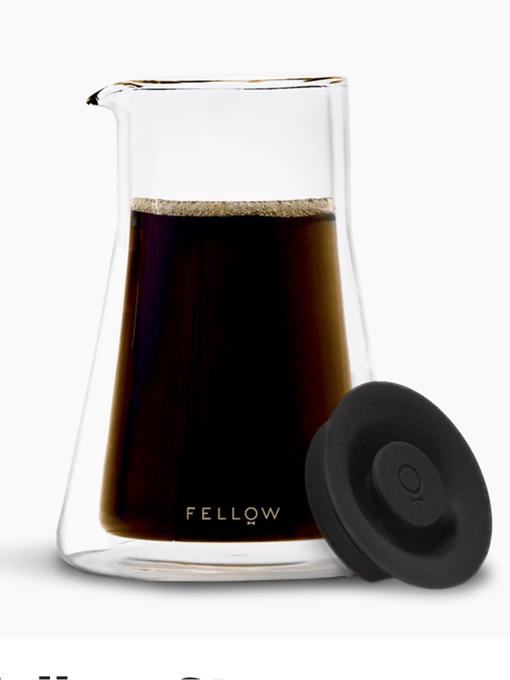 Fellow Stagg Double Wall Carafe with Black Silicone Lid